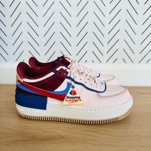 ❤️Nike Air Force 1 Low Shadow Sz 7 Women Shoes Pink Burgundy Sneaker CI0919-601 - Picture 6 of 12